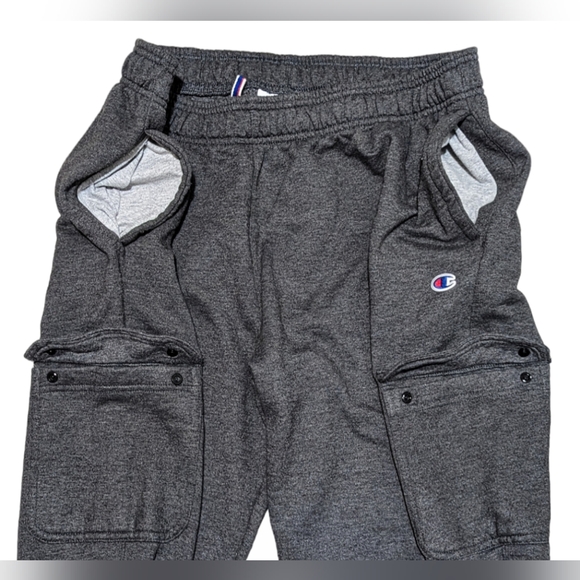 Champion Men's 2XL Dark Heather-Gray Fleece Tapered & Cuffed Sweatpants Joggers - Picture 6 of 14